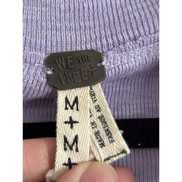 We the Free Palisades Off Shoulder Top Medium Lilac Boho Hippie Pullover Boho‎ - Picture 2 of 6